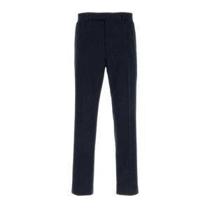 Gucci Tailored Black Cotton Trousers With Subtle Accent Stripe - NWT